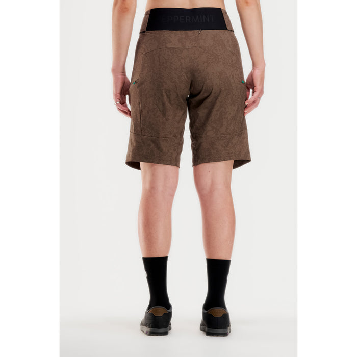 Peppermint Cycling Co. Signature Tech Shorts - Women's Pasteque Cacao