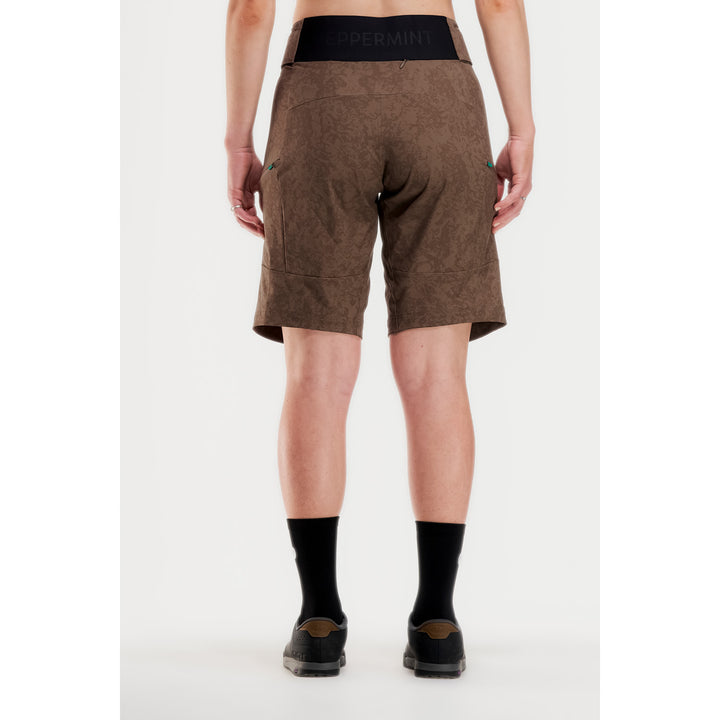 Peppermint Cycling Co. Signature Tech Shorts - Women's Pasteque Cacao