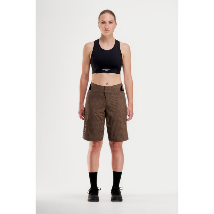 Peppermint Cycling Co. Signature Tech Shorts - Women's Pasteque Cacao