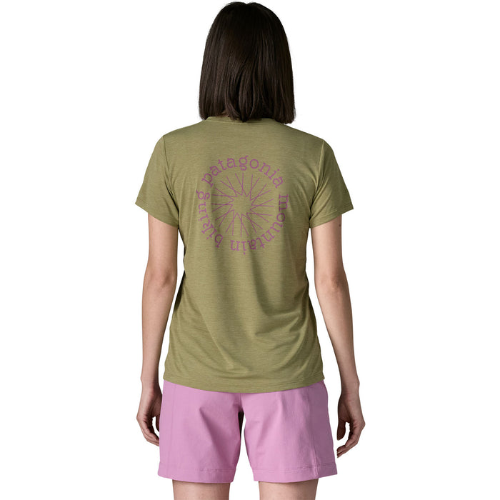 Patagonia Cap Cool Daily-Spoke Stencil Shirt - Women's Gumtree Green-Light Gumtree Green X-Dye