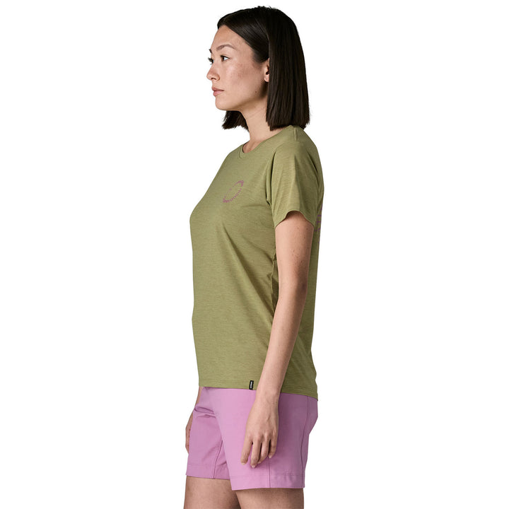 Patagonia Cap Cool Daily-Spoke Stencil Shirt - Women's Gumtree Green-Light Gumtree Green X-Dye