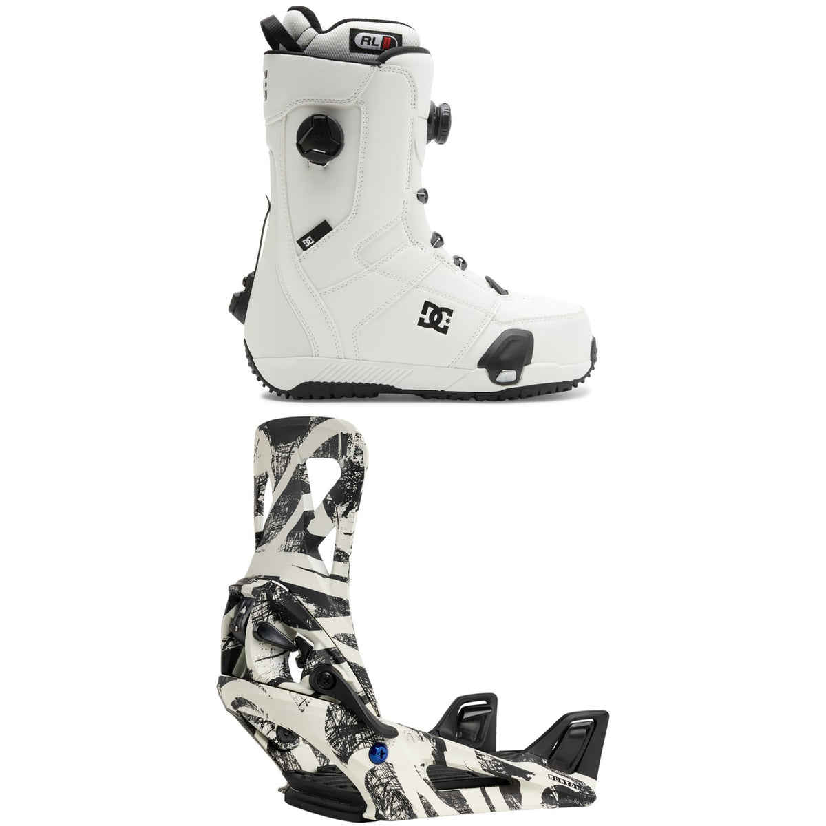 DC Control Step On Snowboard Boots + Burton Step On Snowboard Bindings 2026