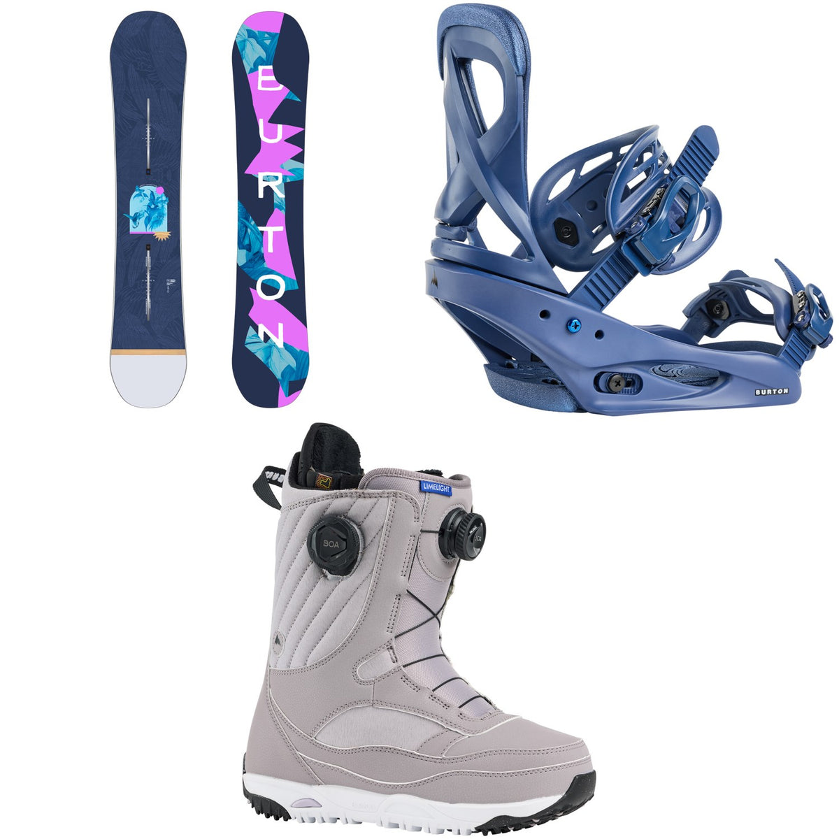 Burton Yeasayer Flying V Snowboard + Scribe Snowboard Bindings + Limelight Boa Snowboard Boots - Women's 2026