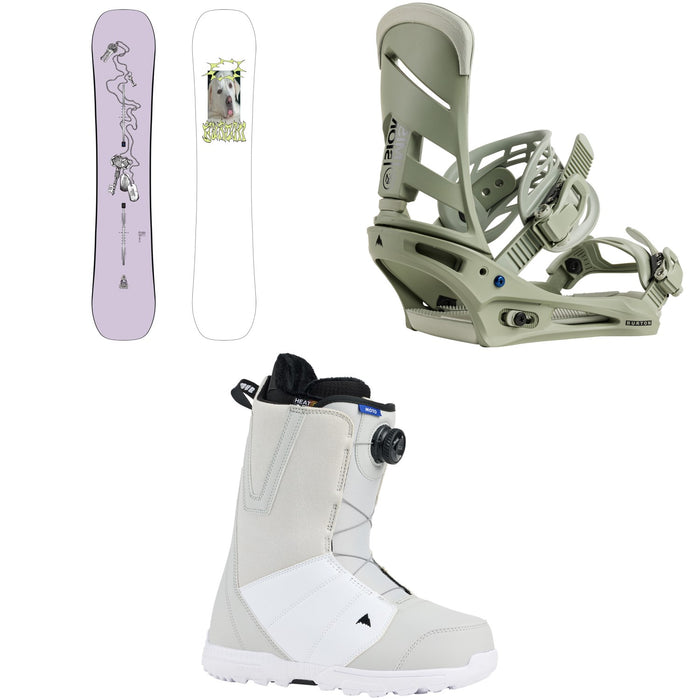 Burton Good Company Snowboard + Mission Snowboard Bindings + Moto Boa Snowboard Boots 2026