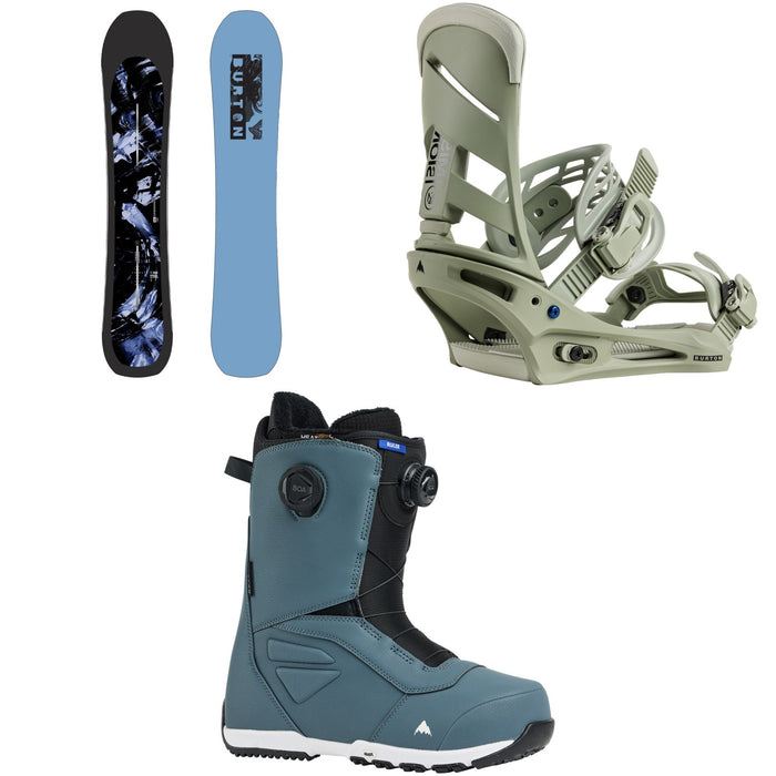 Burton Cartographer Snowboard + Mission Snowboard Bindings + Ruler Boa Snowboard Boots 2026