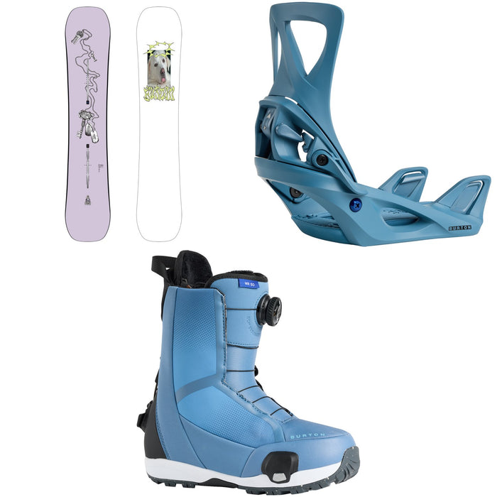 Burton Good Company Snowboard + Step On Snowboard Bindings + Waverange Step On Snowboard Boots - Women's 2026