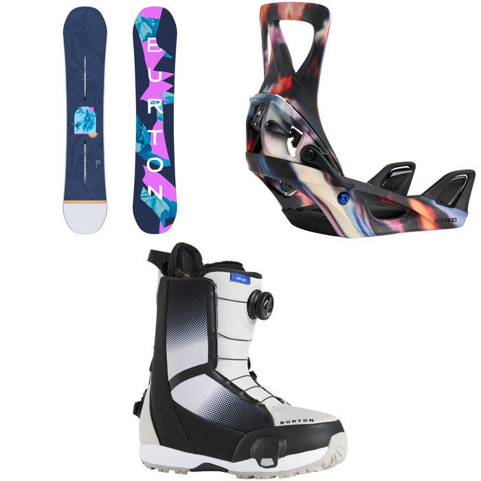 Burton Yeasayer Snowboard + Step On Snowboard Bindings + Waverange Step On Snowboard Boots - Women's 2026