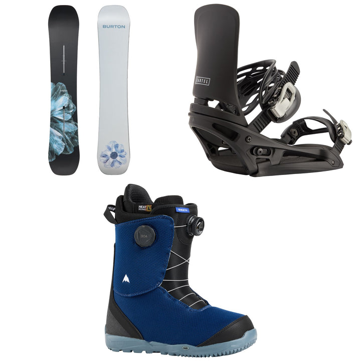 Burton Process Flying V Snowboard + Cartel EST Snowboard Bindings + Swath BOA Snowboard Boots 2026