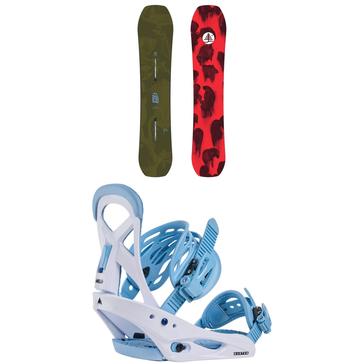 Burton Family Tree Hometown Hero Snowboard + Smalls Snowboard Bindings - Kids' 2026