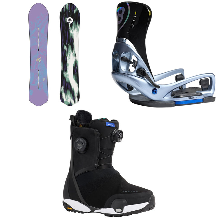 Burton Family Tree Alekesam Snowboard + Step On Escapade EST Snowboard Bindings + Waverange X Step On Snowboard Boots - Women's 2026