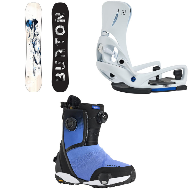Burton Feelgood Snowboard + Step On Escapade EST Snowboard Bindings + Waverange X Step On Snowboard Boots - Women's 2026