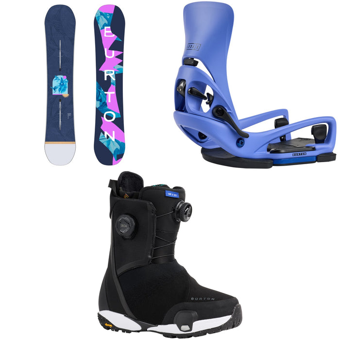 Burton Yeasayer Snowboard + Step On Lexa X EST Snowboard Bindings + Waverange X Step On Snowboard Boots - Women's 2026