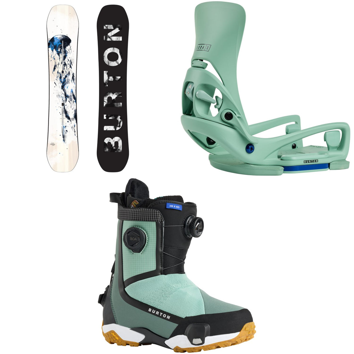 Burton Feelgood Snowboard + Step On Lexa X EST Snowboard Bindings + Highshot X Step On Snowboard Boots - Women's 2026