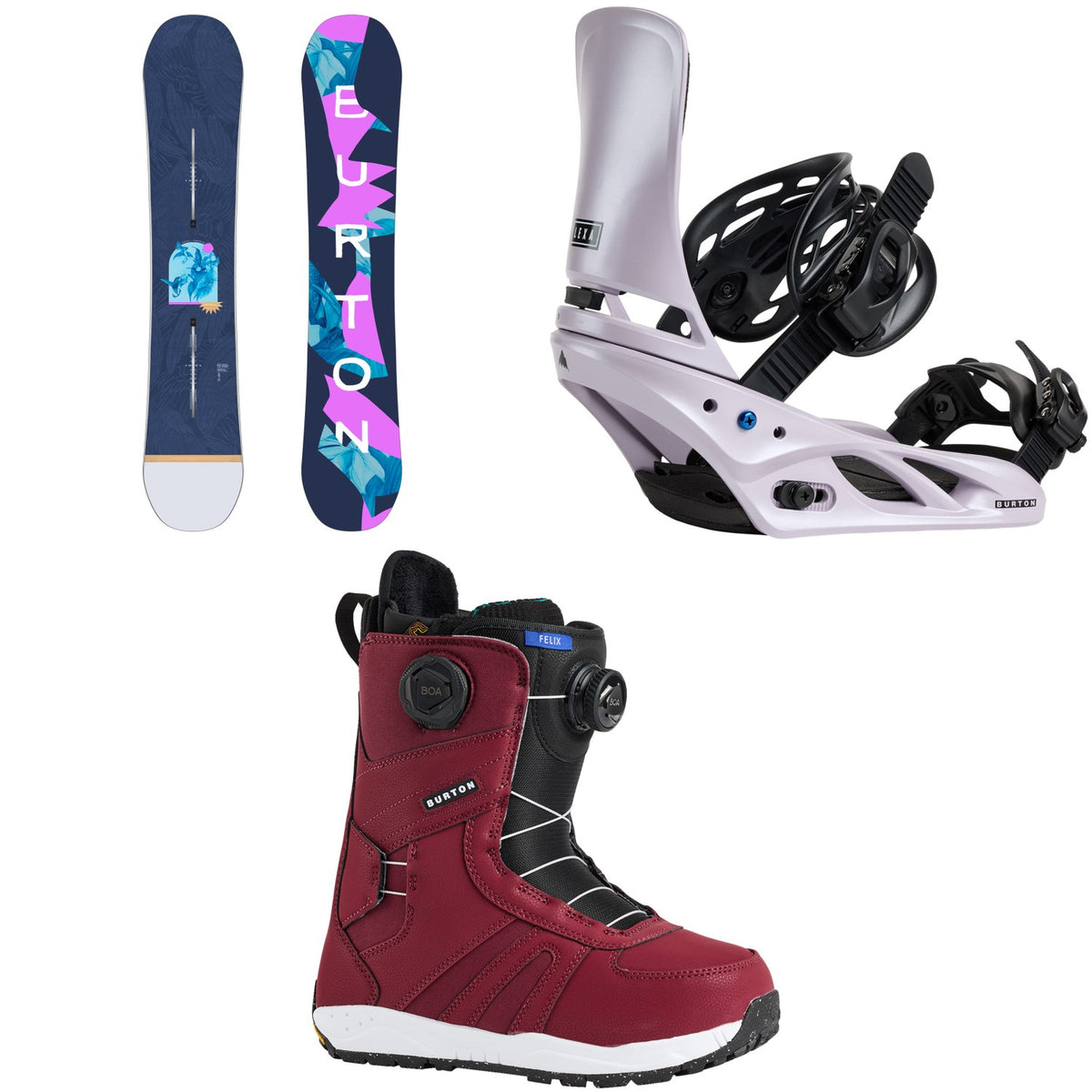 Burton Yeasayer Snowboard + Lexa Snowboard Bindings + Felix Boa Snowboard Boots - Women's 2026