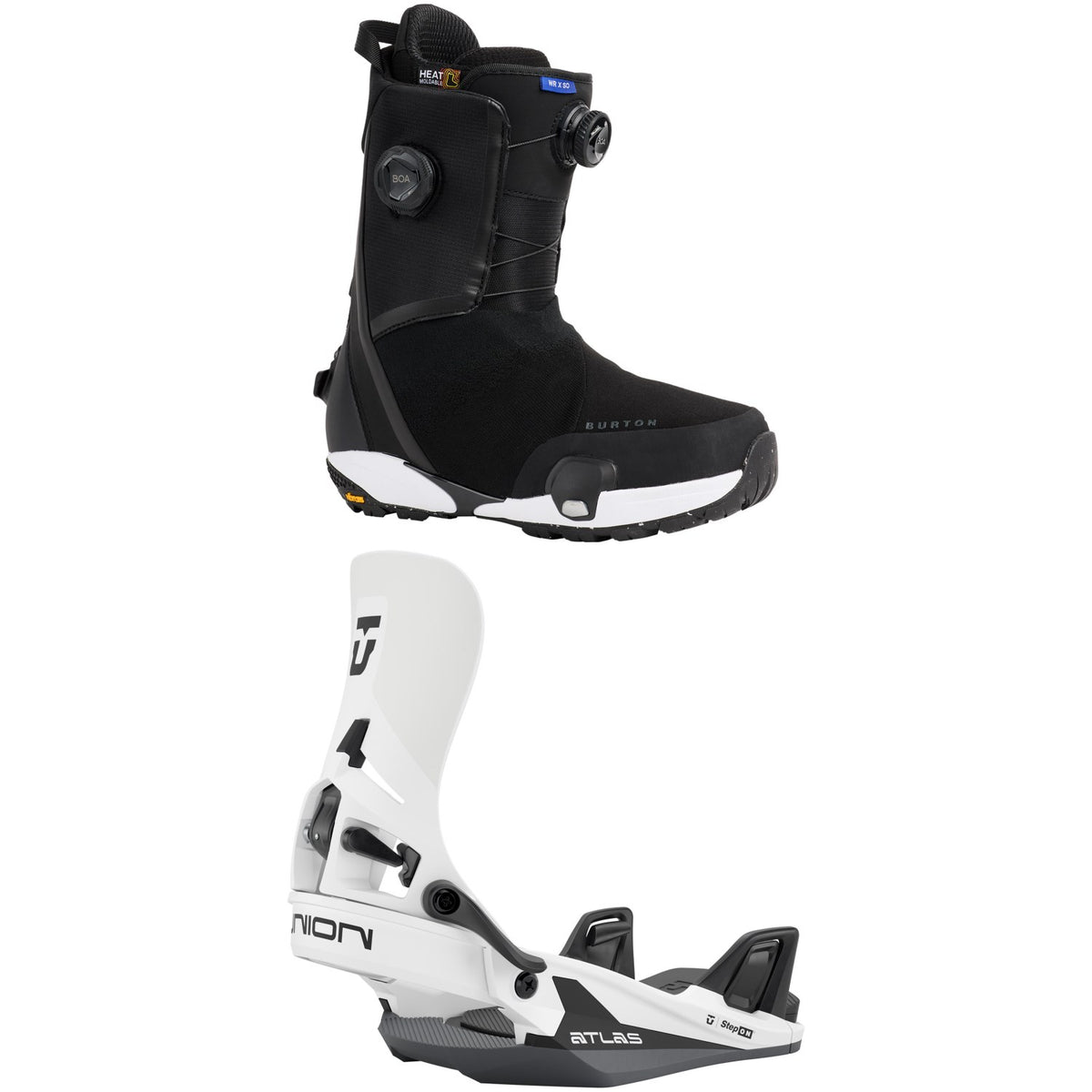 Burton Waverange X Step On Snowboard Boots + Union Atlas Step On Snowboard Bindings 2026