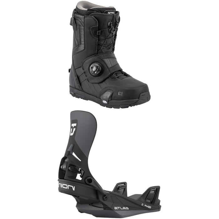 Nitro Profile Step On TLS Snowboard Boots + Union Atlas Step On Snowboard Bindings 2026