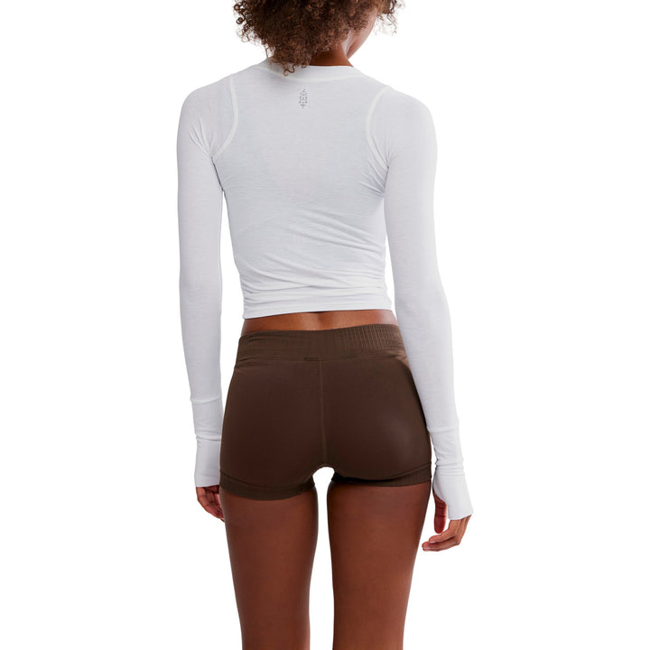 Free People Tempo Ruched Long-Sleeve Top - Women's White