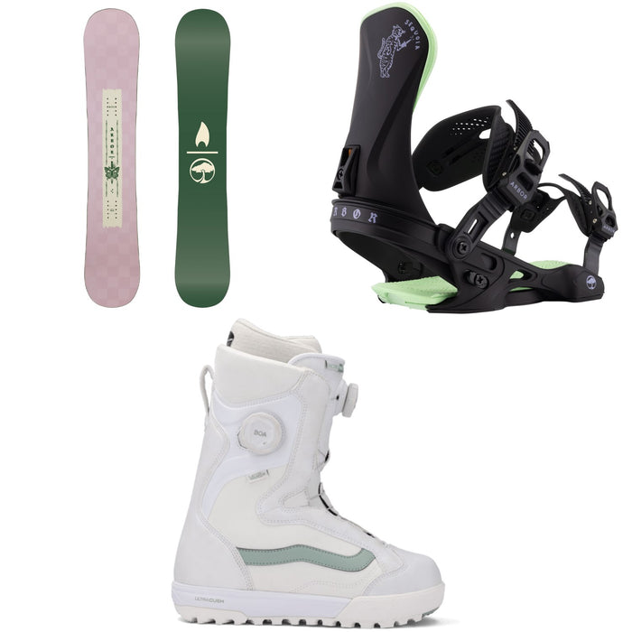Arbor Cadence Snowboard + Sequoia Snowboard Bindings + Vans Encore Pro Snowboard Boots - Women's 2026
