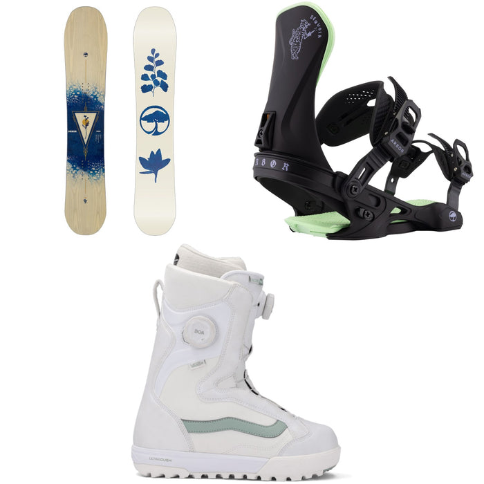 Arbor Veda Snowboard + Sequoia Snowboard Bindings + Vans Encore Pro Snowboard Boots - Women's 2026