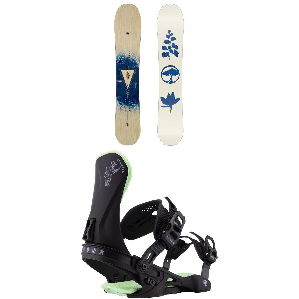 Arbor Veda Snowboard + Sequoia Snowboard Bindings - Women's 2026