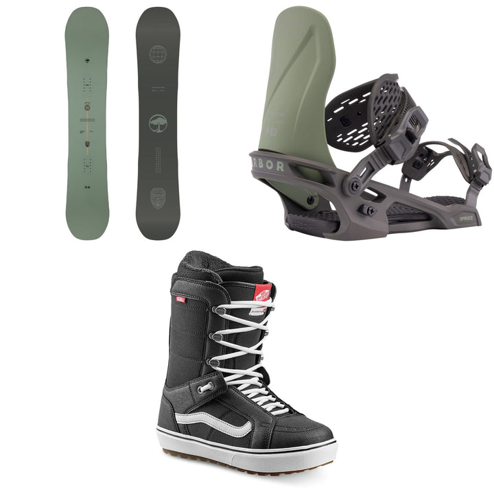Arbor Formula Decon Snowboard + Spruce Snowboard Bindings + Vans Hi Standard OG Snowboard Boots 2026