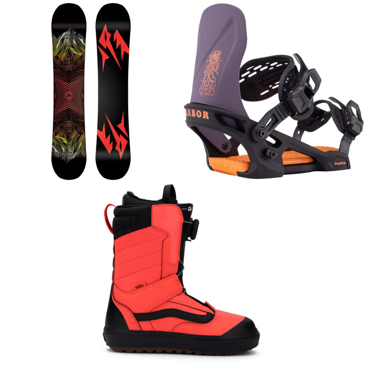 Jones Ultra Prodigy Snowboard + Arbor Sapling Snowboard Bindings + Vans Juvie OG Snowboard Boots - Kids' 2026