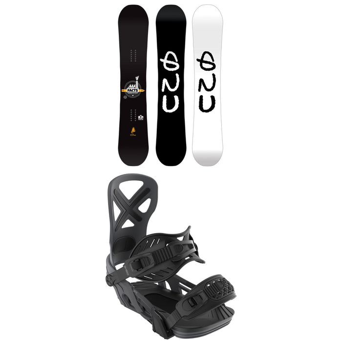GNU Facts BTX Snowboard + Bent Metal Anvil Snowboard Bindings 2026