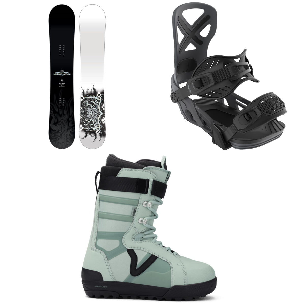 Lib Tech Off Ramp C3 Snowboard + Bent Metal Anvil Snowboard Bindings + Vans Hi-Standard Pro Snowboard Boots 2026