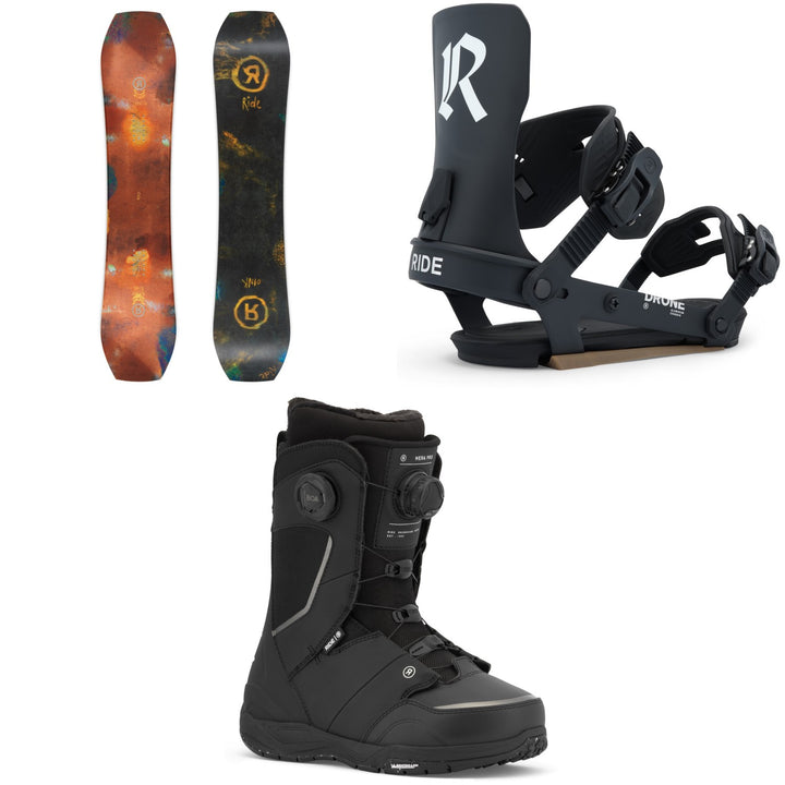 Ride Twinpig Snowboard + Drone Snowboard Bindings + Hera Pro Snowboard Boots - Women's 2026