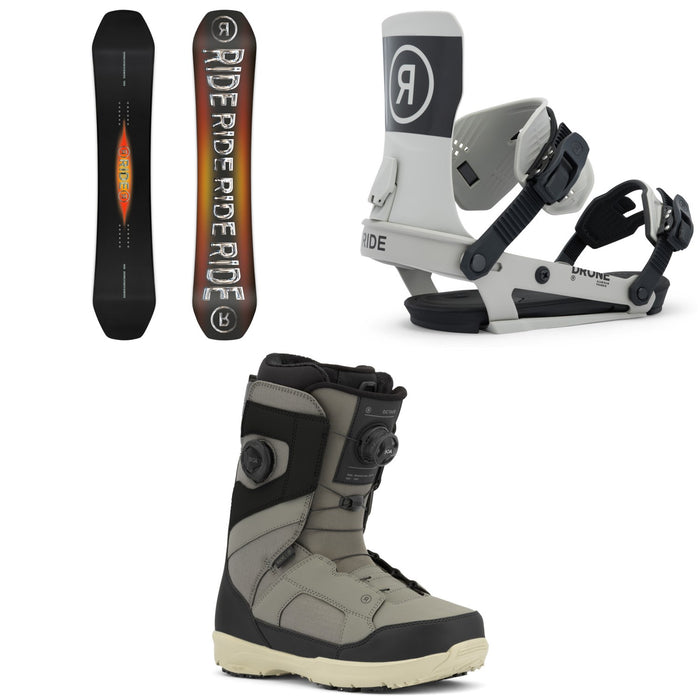 Ride Benchwarmer Snowboard + Drone Snowboard Bindings + Octave Snowboard Boots 2026