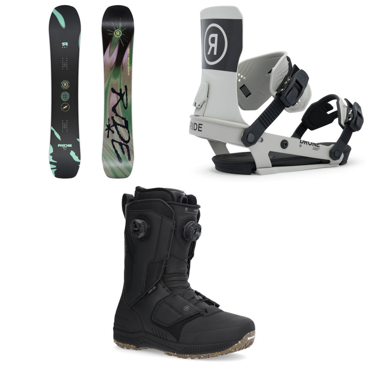 Ride Berzerker Snowboard + Drone Snowboard Bindings + Insano Snowboard Boots 2026