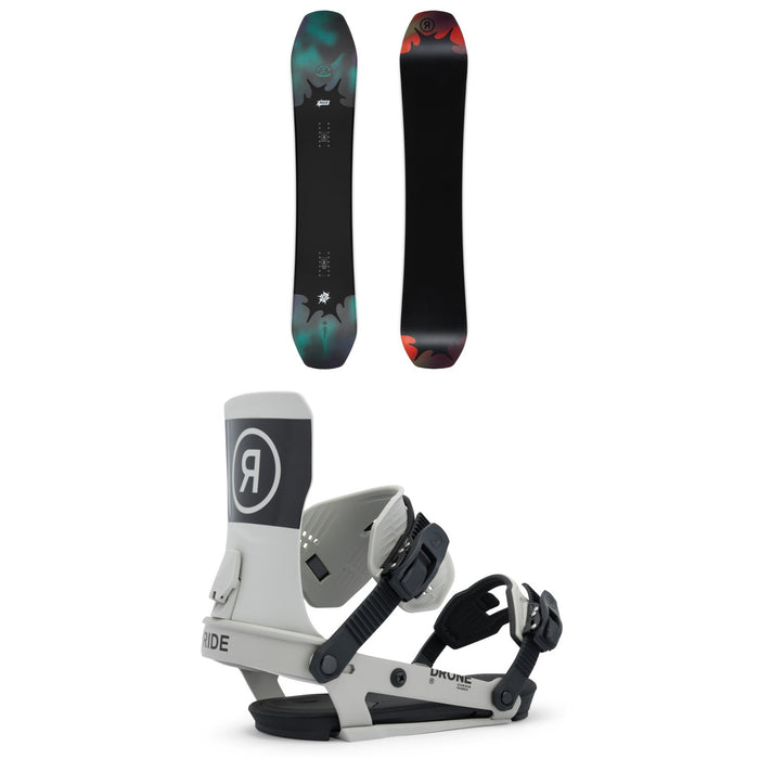 Ride Deep Fake Snowboard + Drone Snowboard Bindings 2026