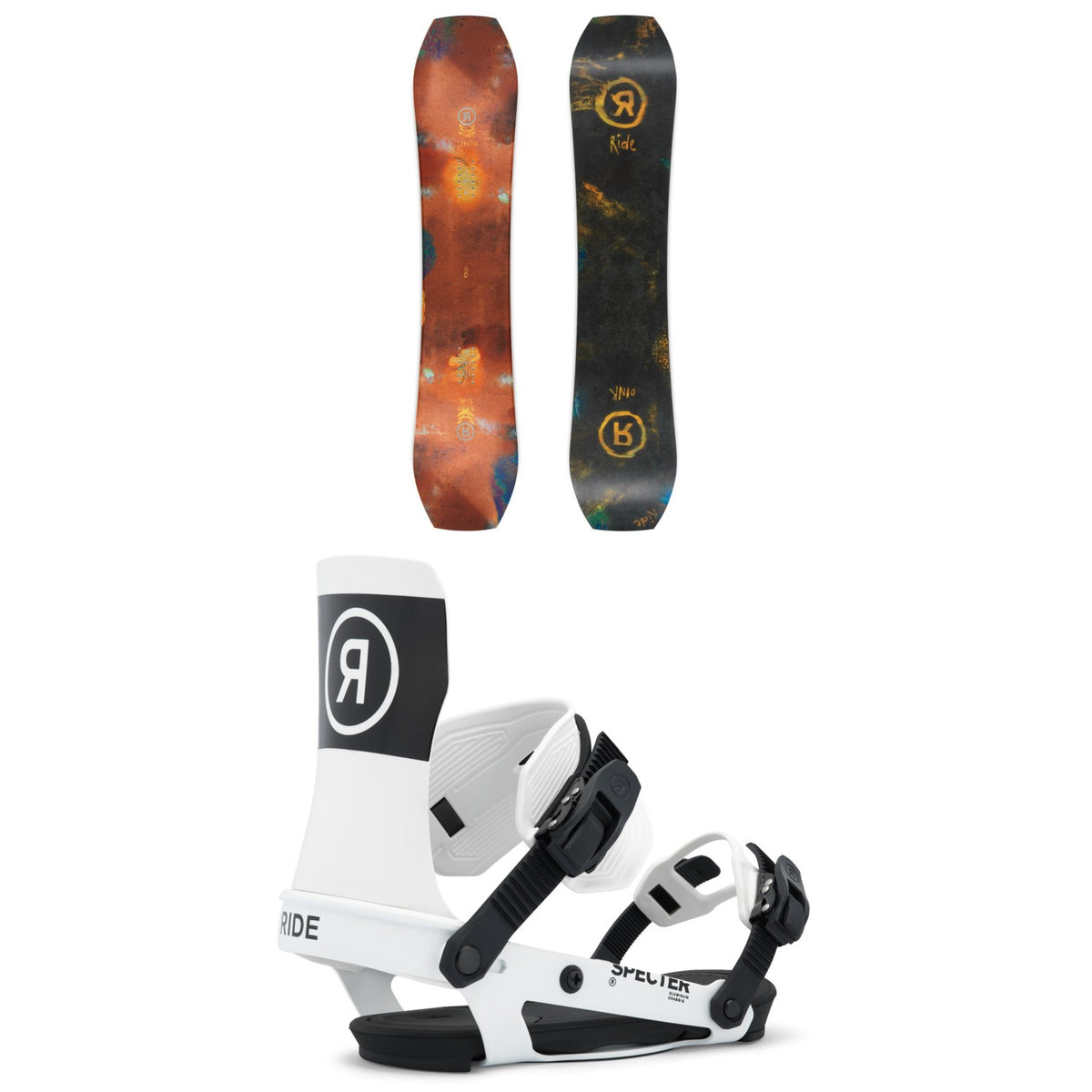 Ride Twinpig Snowboard + Specter Snowboard Bindings 2026