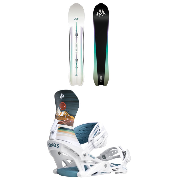 Jones Stratos Snowboard + Aurora Snowboard Bindings - Women's 2026