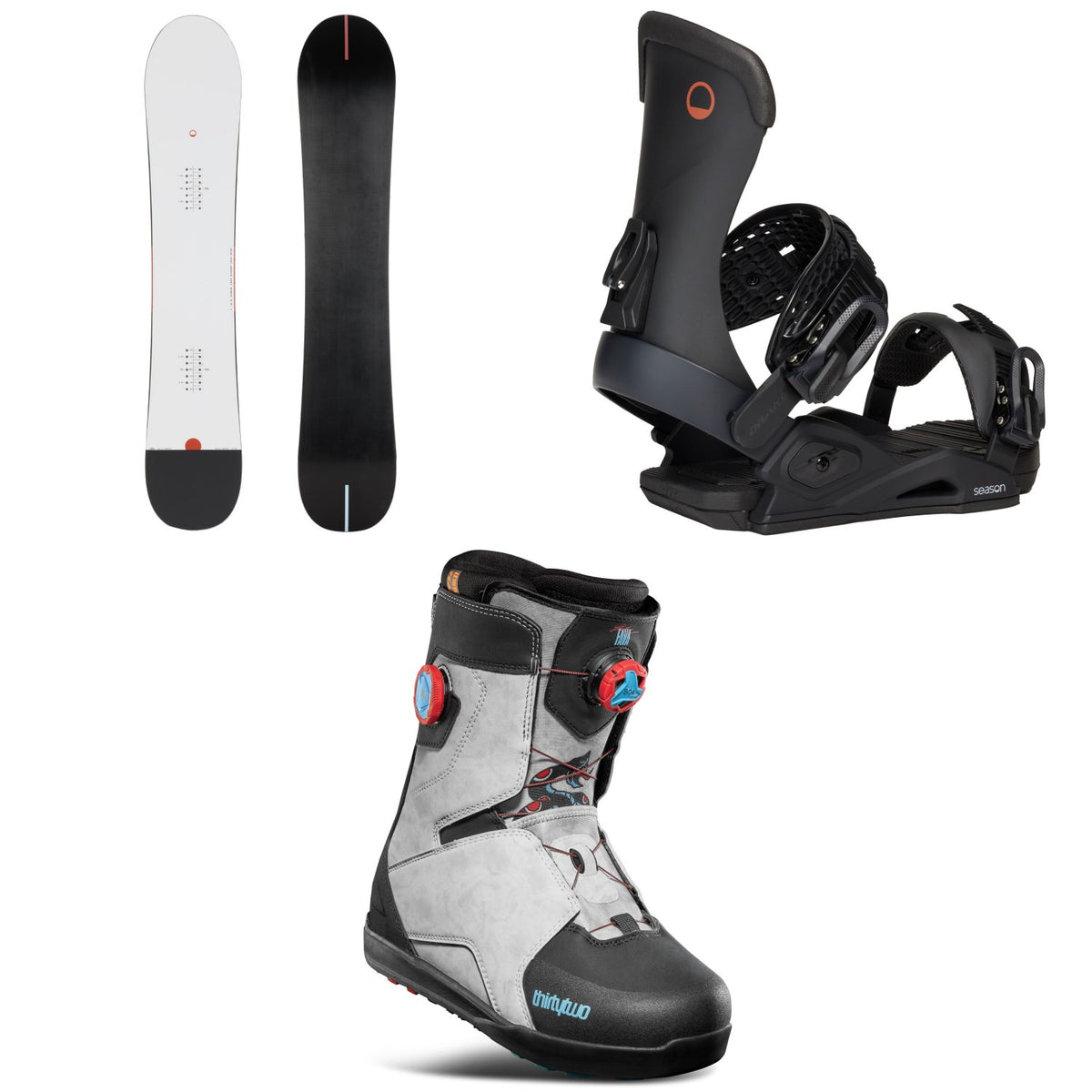 Season Lolo Snowboard + Meld Snowboard Bindings + thirtytwo Lashed Double Boa Snowboard Boots 2026