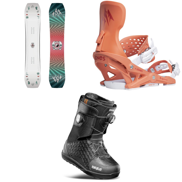 Jones Tweaker Snowboard + Equinox Snowboard Bindings + thirtytwo Lashed Double Boa Snowboard Boots - Women's 2026