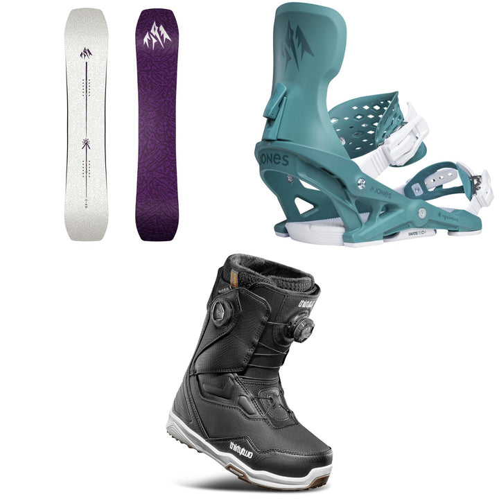 Jones Airheart 2.0 Snowboard + Equinox Snowboard Bindings + thirtytwo TM-2 Double Boa Snowboard Boots - Women's 2026