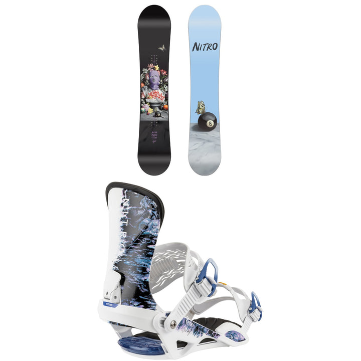 Nitro Mercy Snowboard + Fate Snowboard Bindings - Women's 2026