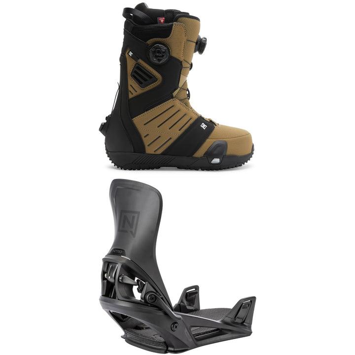 DC Judge Step On Snowboard Boots + Nitro Step On Snowboard Bindings 2026
