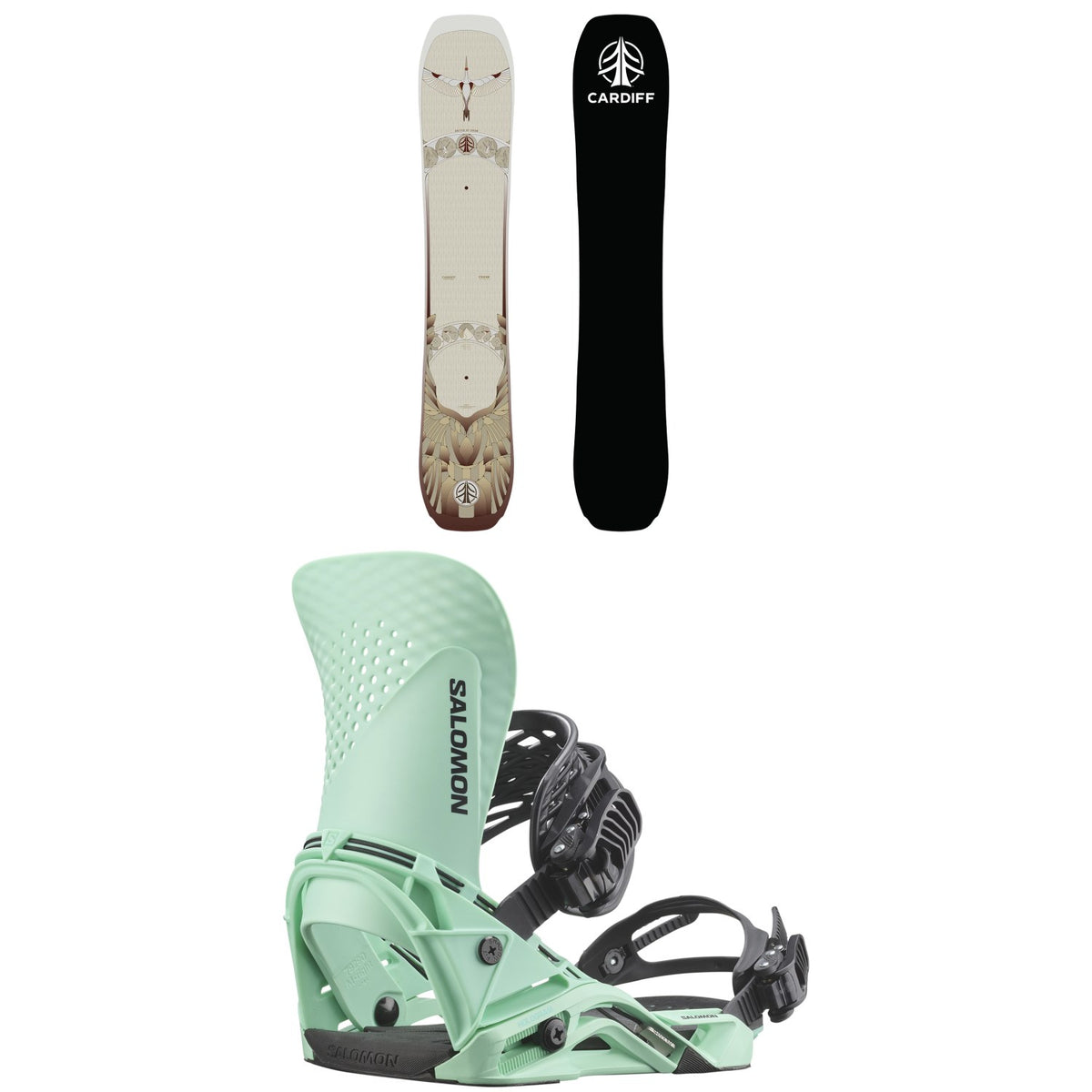 Cardiff Crane Enduro Snowboard + Salomon Hologram Snowboard Bindings 2026