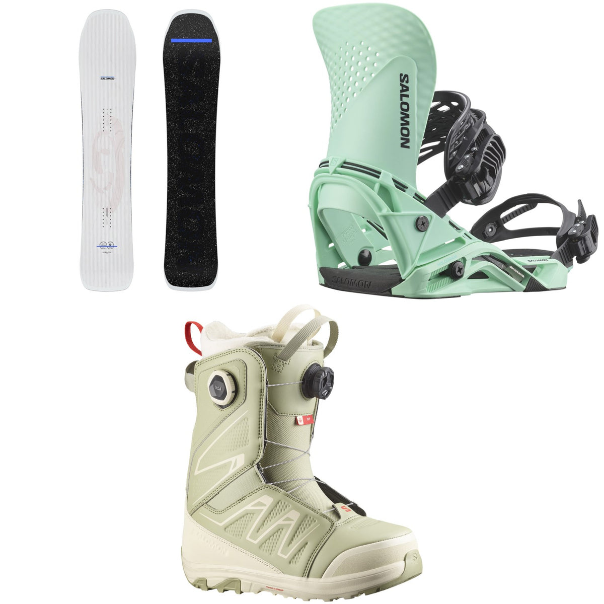 Salomon Jetstream Snowboard + Hologram Snowboard Bindings  + Ivy BOA SJ Snowboard Boots - Women's 2026