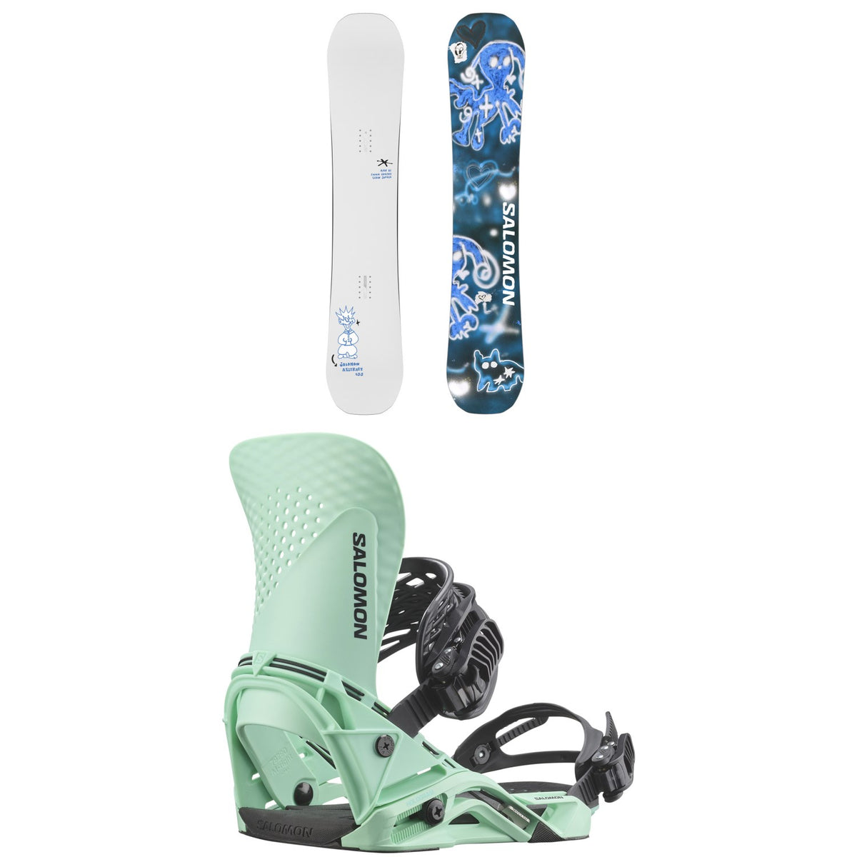 Salomon Abstract Snowboard + Hologram Snowboard Bindings 2026