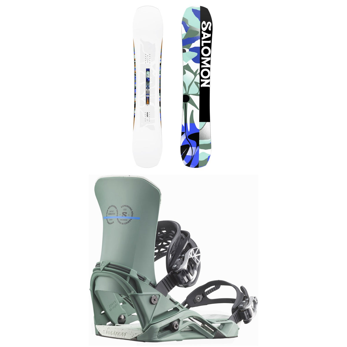 Salomon Rumble Fish Snowboard + District Pro Snowboard Bindings - Women's 2026