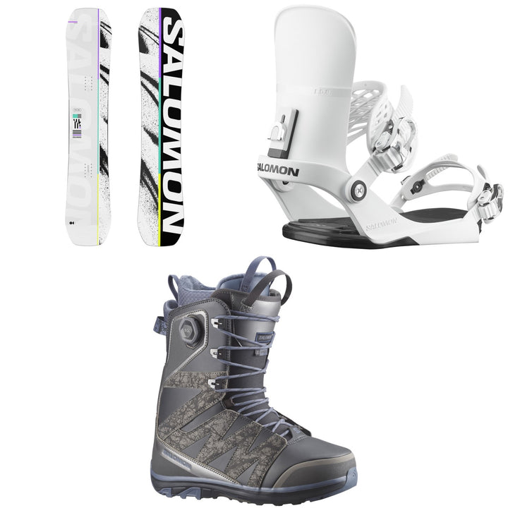 Salomon Huck Knife Snowboard + EDB Snowboard Bindings + X Approach Lace SJ Boa Snowboard Boots 2026
