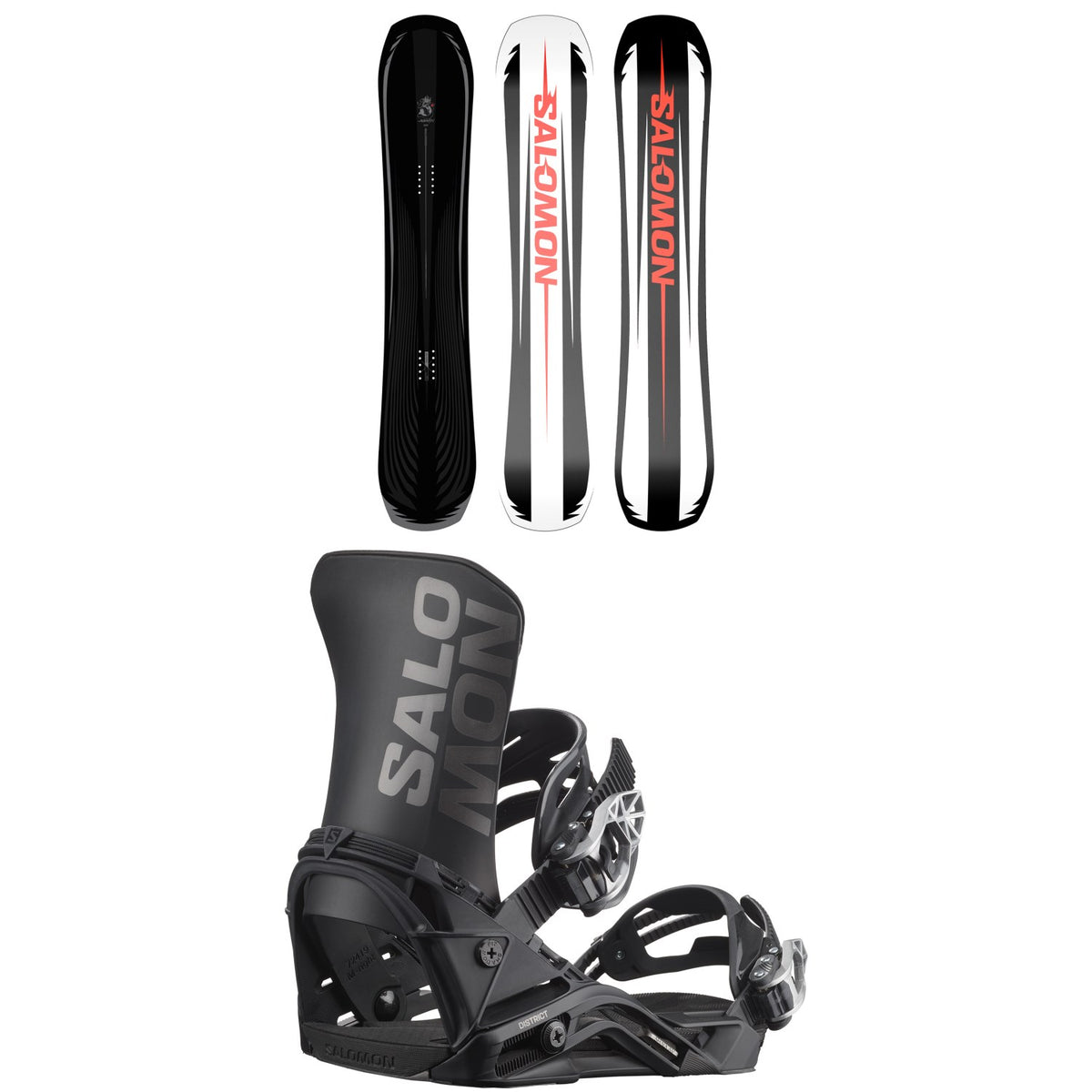 Salomon Assassin Pro Snowboard + District Snowboard Bindings 2026