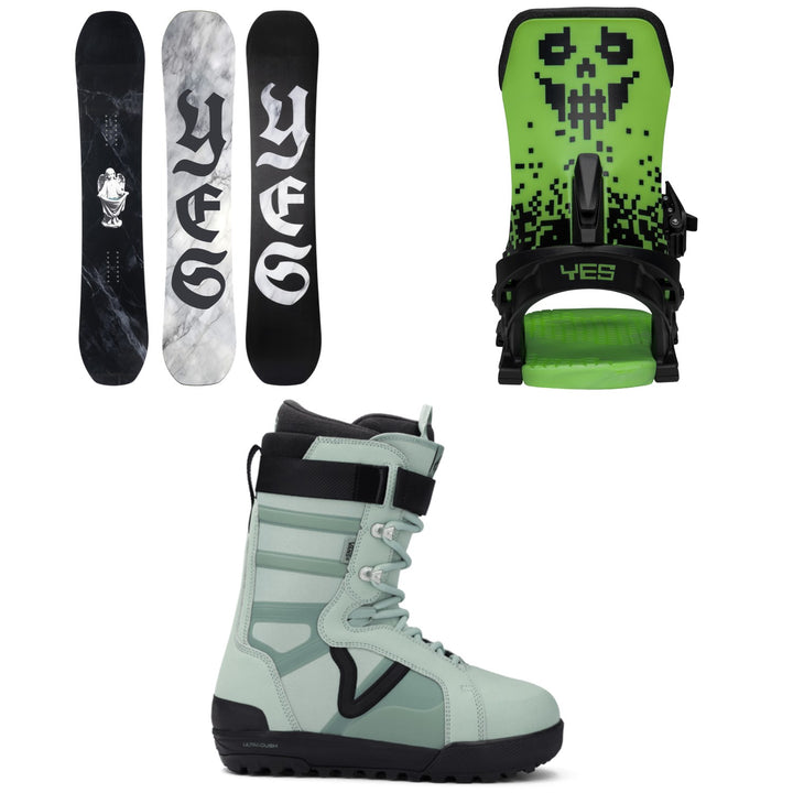 Yes. Cream Halldor 3D Snowboard + Select Snowboard Bindings + Vans Hi-Standard Pro Snowboard Boots 2026