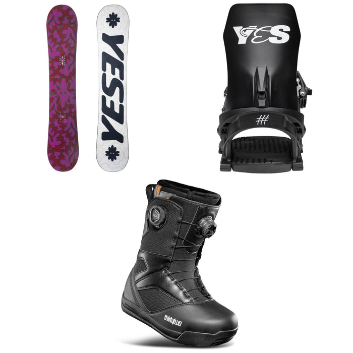 Yes. Frenzy Snowboard + Rebel Snowboard Bindings + thirtytwo STW Double Boa Snowboard Boots - Women's 2026