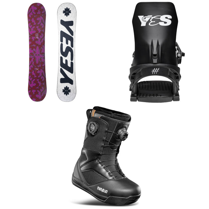 Yes. Frenzy Snowboard + Rebel Snowboard Bindings + thirtytwo STW Double Boa Snowboard Boots - Women's 2026