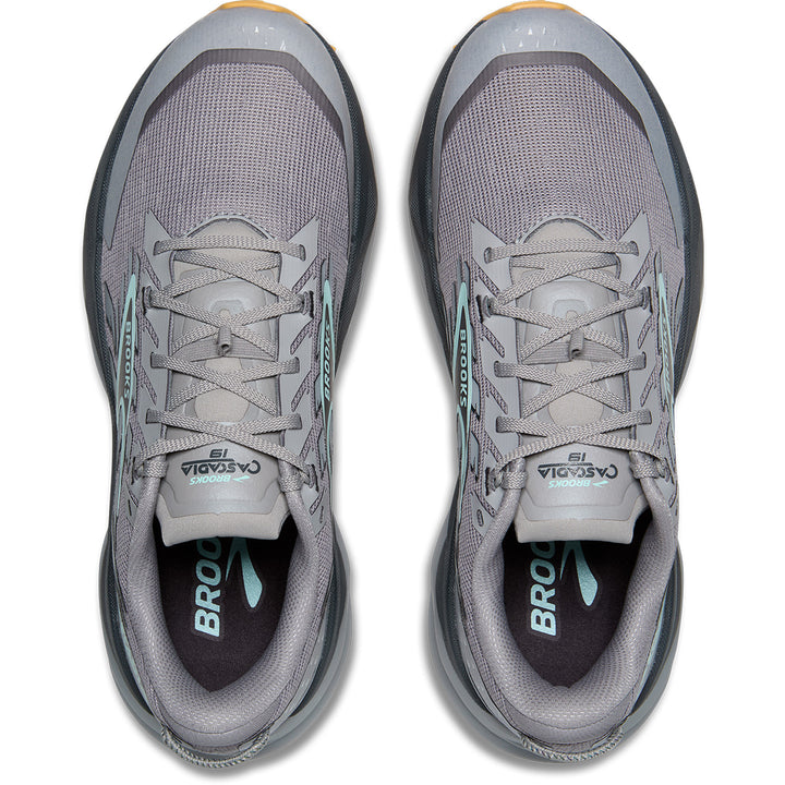 Brooks Cascadia 19 Shoes - Men's Alloy/Ebony/Orange