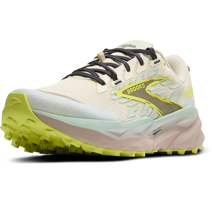 Brooks Cascadia 19 Shoes - Women's Coconut/Misty Blue/Ebony